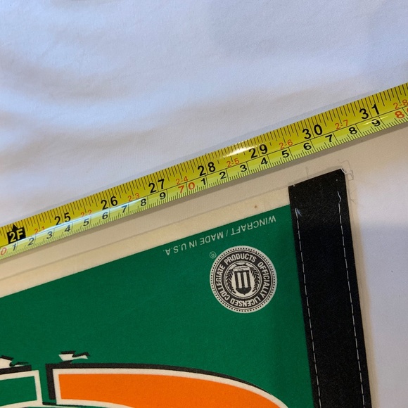Vintage Wincraft University of Miami UMiami Hurricanes 30" Pennant Flag - Picture 12 of 12